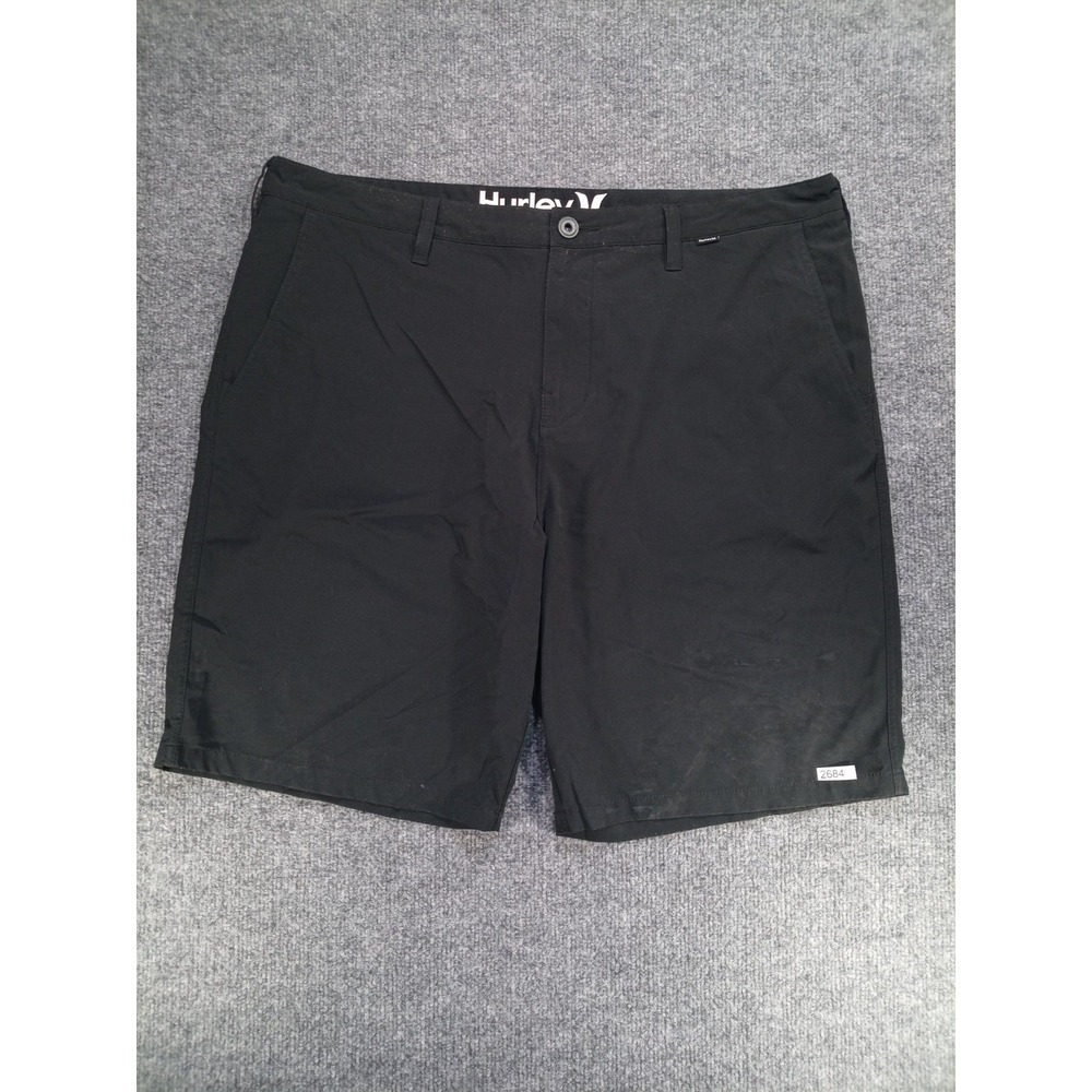 Hurley Phantom Men's 38 Black Boardshorts Walk Shorts Stretch Surf Golf Casual